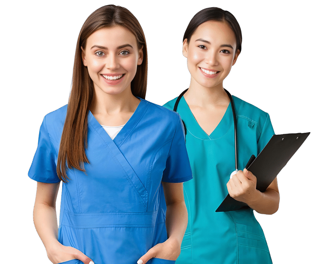Two friendly female healthcare professionals at Hope Springs Mental Health Clinic ready to provide mental health consultations and support