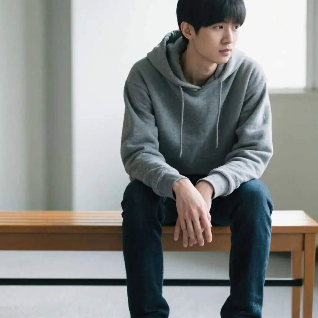 Young man contemplating first step toward mental health healing at Hope Springs Mental Health Clinic
